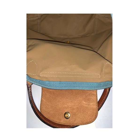 LONGCHAMP Mini Le Pliage Handbag in Turquoise Blue - Picture 5 of 7